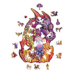 Colorful wooden puzzle - dragon