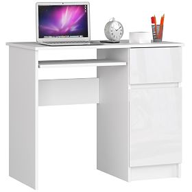 COMPUTER DESK PIKSEL PK WHITE GLOSS RIGHT