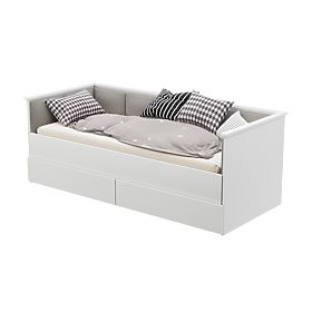 Convertible Bed HELIOS with Upholstered Panels Grey 200x80/200x160