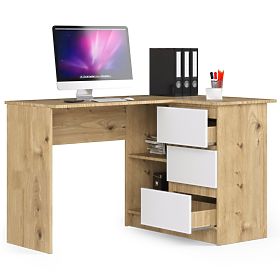 CORNER DESK B16 CLP RIGHT ARTISAN OAK / WHITE