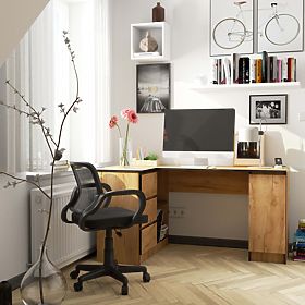 CORNER DESK B20 CLP LEFT-SIDED CRAFT OAK