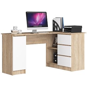 CORNER DESK B20 CLP RIGHT-HANDED SONOMA / WHITE
