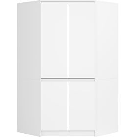 CORNER WARDROBE S100 4D CLP WHITE