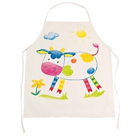 Cotton apron - painting on textiles