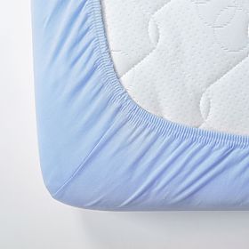 Cotton bed sheet 160x70 cm - light blue
