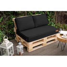 Set of cushions for pallet furniture - Black, FLUMI
