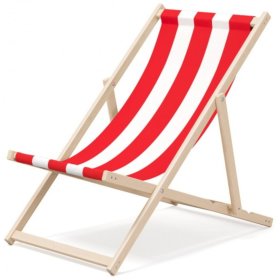 Beach chair Red and white stripes, CHILL