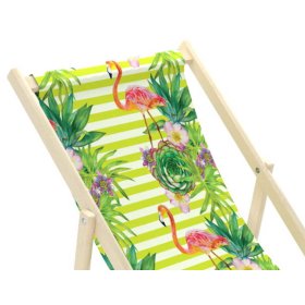 Children's beach chair Flamingos and tropical flowers, CHILL