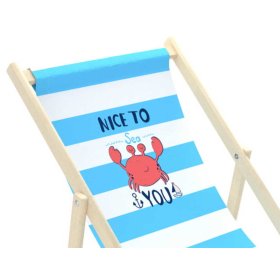 Children's beach chair Krab - blue-white