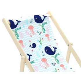 Children's beach chair Whales and jellyfish