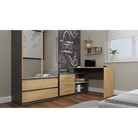 DANY Desk Anthracite Oak Artisan