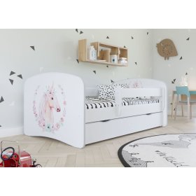 Children's bed with barrier - Unicorn