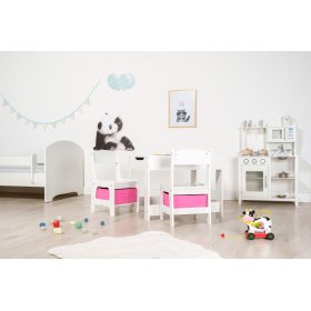 Ourbaby children's table with chairs with pink boxes, SENDA