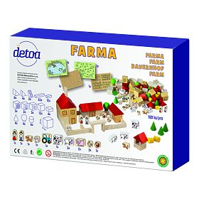 Detoa Wooden Farm Building Set 100 Pieces