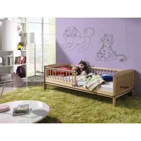 Children's bed Junior - 160x70 cm - natural