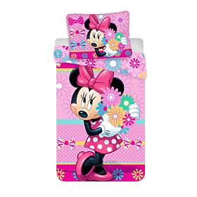 Children's Bedding Minnie 'Bows and Flowers' 140x200 cm + 70x90 cm, Minnie Mouse