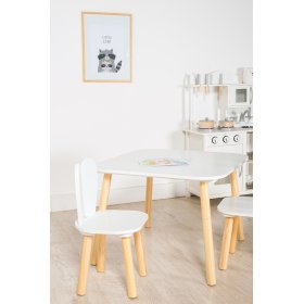 Ourbaby - Children's table and chairs with rabbit ears
