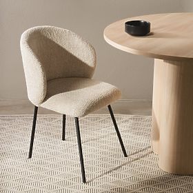 Dining Chair Larisa, Beige/Black Legs, lectus
