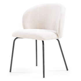 Dining Chair Larisa, Light Beige/Black Legs, lectus