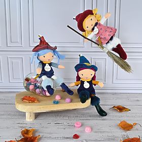 Doudou Jolijou Fabric Dolls Witches 24 cm