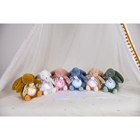 Doudou Music Box with Projection Blue Bunny