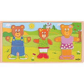 Dress-Up Puzzle Happy Bear Family