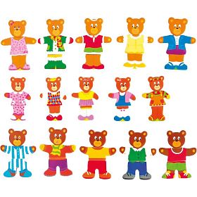 Dress-Up Puzzle Happy Bear Family