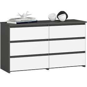 DRESSER CL100 6 DRAWERS GRAY / WHITE