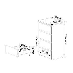 Dresser CL4 PK Graphite Gray / Artisan Oak