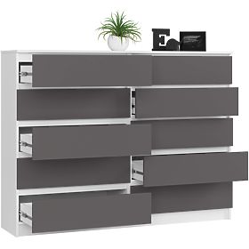 DRESSER K160 10DR CLP PK WHITE / GRAY