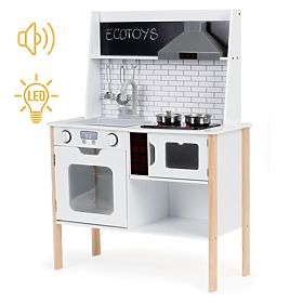 Wooden Kitchen for Children + Sounds and Lights ECOTOYS, EcoToys