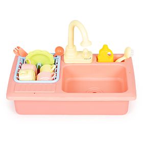 Sink with Water-Filled Faucet 12 Accessories Toy for Children, MULTISTORE