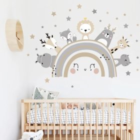 Wall stickers - Rainbow with animals