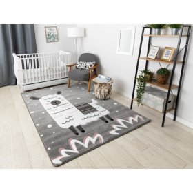 Children's carpet PETIT - Lama - gray
