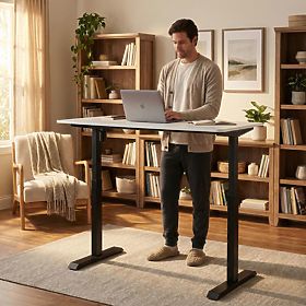 Electric Adjustable Desk 140x70 cm, Adjustable Height 76-121 cm ModernHome