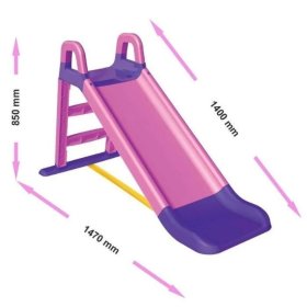 Children's slide Happy 140 cm - purple-pink, Mabel