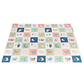 Foam Mat for Children 200x180 cm Educational Double-Sided Folding Growth Chart Alphabet ECOTOYS