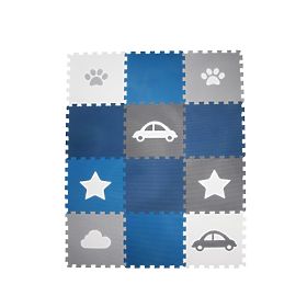 Foam play mat 12 pcs - Cloud, car, shoe, stars