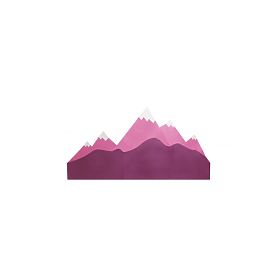 Foam protection for the wall behind the bed Mountains - pink