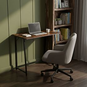 Folding Computer Desk 80x45 cm Laptop Table Loft Antique Walnut ModernHome