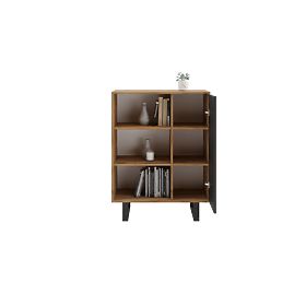 Fondi Cabinet Golden Craft Oak - Black, Loft Style