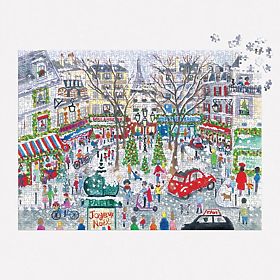 Galison Foil Puzzle Michael Storrings Christmas Paris 1000 Pieces, Galison