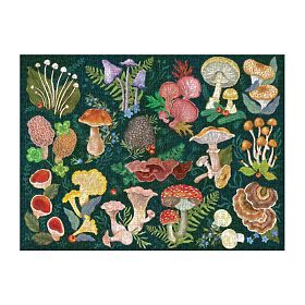 Galison Mushroom World Puzzle 1000 Pieces, Galison