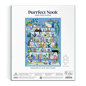 Galison Puzzle Cat Library 1000 Pieces, Galison