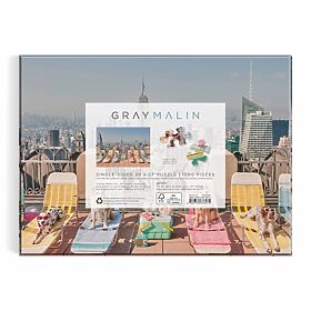 Galison Puzzle Dogs in New York Gray Malin 1000 Pieces, Galison