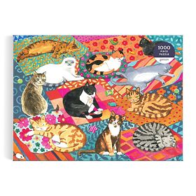 Galison Puzzle Lounging Cats 1000 Pieces