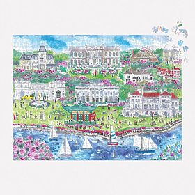 Galison Puzzle Michael Storrings Mansions in Newport 1000 Pieces