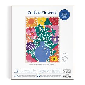 Galison Zodiac Flowers Puzzle 1000 Pieces, Galison