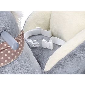 Gray Rocking Horse with Seat and Wheels