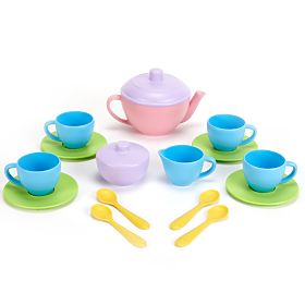 Green Toys Tea Set Pink 17 pcs, Green Toys